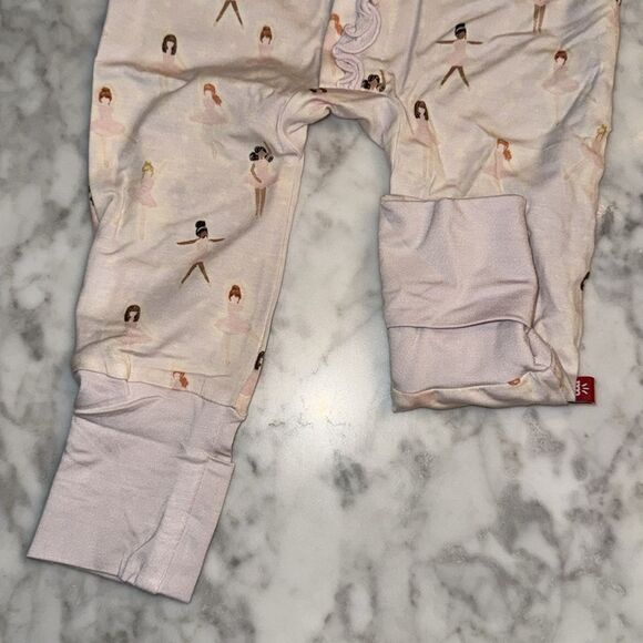 NWT Magnetic Me Modal Pink Coverall with Ruffled Ballet Design - Picture 5 of 6
